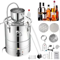 Vevor Water Alcohol Distiller 30L Distillatiesysteem 1800W RVS Sterkedrank Distilleerder Complete Set Inbegrepen