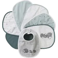 Vertbaudet Set van 7 babyslabbetjes egel