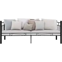 vidaXL Bedbank metaal zwart 90x200 cm