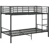 vidaXL Stapelbed metaal zwart 90x200 cm