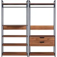 En.casa Kledingkast Larem open kast set van 2 totale lengte 168 cm set 2 []