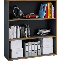 VCM Houten Büro Standplank boekenkast Ordnerplank Boekenkastplank Salia 3-voudig B.100 cm