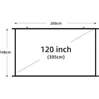 Vevor My North Star- Projectiescherm - Beamerscherm - 304cm[120 inch] - Uitrekbaar