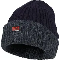 Heatkeeper - Thermo muts heren - One Size - Marine Blauw - 2-Stuks - Warme heren muts