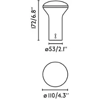LOREFAR Tafel lamp BUDDY LED, 3W, 2700K, opalwit kunststof, opalwit kunststof, hoogte: 17,2 cm