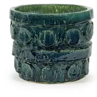 Serax Bloempot Look At Me-Bella Silva Blauw-Groen D 39,5 cm H 33 cm