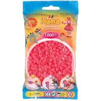 Hama - 1 000 standaard MIDI parels (Ø5 mm) fluorescerend rood