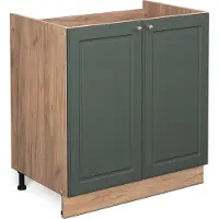 Vicco Fame-Line Wastafelkast – 80 cm, WB Antraciet Groen-Goud Landhuis