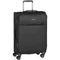 Stratic Gepäckstücke Light+ - zachte koffer - medium– 68x43x26 cm – 2,5 kg - 61-68 L – lichtgewicht – zwart