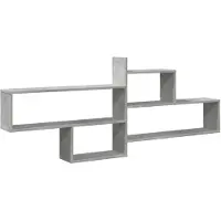 vidaXL Wandschap 167,5x18x68 cm bewerkt hout betongrijs