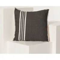 Lalay Kussenhoes 40x40cmcm Krem Sultan Black - 40x40cm black/natural- sierkussen - katoen - excl. binnenkussen