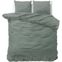 Dreamhouse Dekbedovertrek Katoen Stone Washed - Groen 240 x 200/220 cm