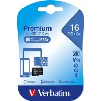 Verbatim microSDHC Geheugenkaart Klasse 10 16 GB