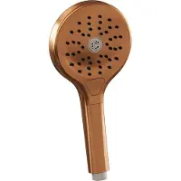 Brauer Edition Inbouw Doucheset - Ronde Handdouche - 30cm Hoofdouche - Rechte Wandarm - Wandsteun - Geborsteld Koper PVD - Messing - Kranen, - Kranen, Douchekranen, Douchesets, Inbouw douchesets