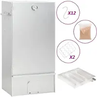 vidaXL BBQ-rookoven met koude rookgenerator gegalvaniseerd staal