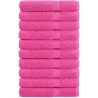 vidaXL Handdoeken SOLUND 10 st 600 g/m² 100x200 cm roze