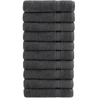 vidaXL Badhanddoeken SOLUND 10 st 600 g/m² 70x140 cm antraciet