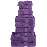 vidaXL 12-delige Handdoekenset SOLUND 600 g/m² paars