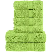 vidaXL 6-delige Handdoekenset SOLUND 600 g/m² appelgroen