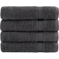 vidaXL Badhanddoeken SOLUND 4 st 600 g/m² 70x140 cm antraciet