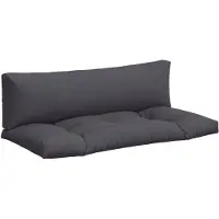 vidaXL Palletkussens 2 st stof antracietkleurig
