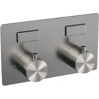 Brauer Edition Inbouw Doucheset - Staafhanddouche - 30cm Hoofdouche - Plafondbuis - Glijstang - Geborsteld Rvs PVD - Messing - Kranen, Douchekranen, - Kranen, Douchekranen, Douchesets, Inbouw