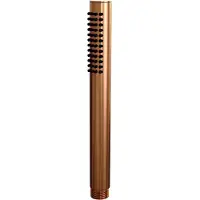 Brauer Copper Carving complete inbouw regendouche set 04 met 30cm douchekop, gebogen muurarm en staafhanddouche geborsteld koper PVD