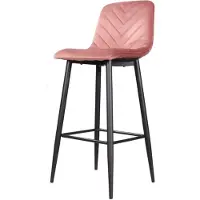 DS4U Gaby barkruk velvet 75 cm 2.0 - roze
