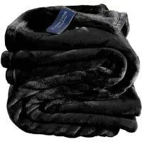 De Witte Lietaer Fleece deken, Cosy Black - 150 x 200 cm - Polyester