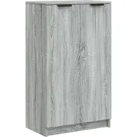 vidaXL Schoenenkast 59x35x100 cm bewerkt hout grijs sonoma eikenkleur