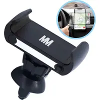 MMOBIEL Auto Telefoonhouder Ventilatierooster - 360° Draaibaar – Ventilatieclip – Universeel Geschikt voor Mobiele Telefoons – Handsfree Telefoonhouder – Betrouwbare en Stabiele Telefoonhouder - Zwart