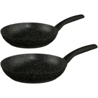 Secret De Gourmet Koekenpannen set 2x stuks Palermo - Alle warmtebronnen - dia 20/26 cm - Anti-aanbaklaag - Koekenpannen