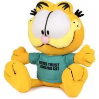 Garfield met Blauw T-shirt Pluche Knuffel 20 cm - Kat Cat Plush Toy - Speelgoed Knuffeldier voor kinderen jongens meisjes - Odie Hond Dog