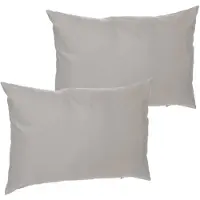 Merkloos Set van 2x stuks bank/sier/tuin kussens voor binnen en buiten in de kleur taupe 30 x 50 x 10 cm - tuinstoelkussens