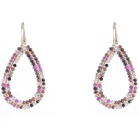 Go Dutch Label Day&Eve by Oorhangers Druppel Dubbele Rij Kralen Purple Mix