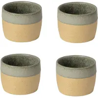 Costa Nova koffiekopje kop Salie groen set van 4 handgemaakt in Portugal 20 CL H 6.6 CM