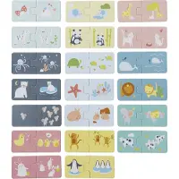 Vertbaudet Duo legpuzzel - Dierenfamilies meerkleurig
