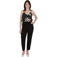Sarcia.eu John Zack Zwarte jumpsuit, bloemen top
