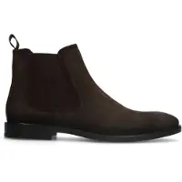 Manfield Bruine suède chelsea boots | Maat 41