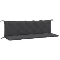 vidaXL Tuinbankkussens 2 st 180x50x7 cm stof gemêleerd antracietkleur