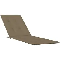 vidaXL Terrasstoelkussen (75+105) x 50 x 4 cm stof gemêleerd taupe