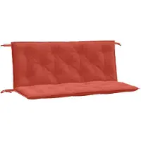vidaXL Tuinbankkussens 2 st 120x50x7 cm stof gemêleerd rood
