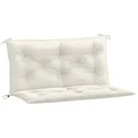 vidaXL Tuinbankkussens 2 st 100x50x7 cm stof gemêleerd crèmekleurig