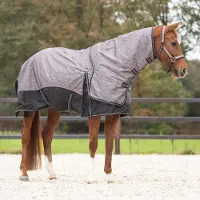 QHP Deken Turnout Collection Afneembare Hals 150gr Grijs