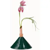 Scandinavia Form Consilium Vaas Forest Green D150 - Groene Vaas met kurk en koperen pijp - Design Vaas - Keramieken Vaas - Eva Levin Zweden