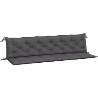 vidaXL Tuinbankkussens 2 st 200x50x7 cm oxford stof antracietkleurig