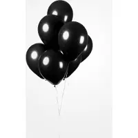 We Fiesta 100 ballonnen 12″ zwart - Versiering Feestdecoratie Decoratie Verjaardag Jubileum Thema Feest Ballon