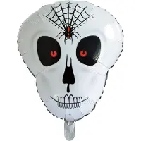 We Fiesta 3x Folieballon vorm 50x62cm schedel - Halloween Scary Eng Party Thema Feest