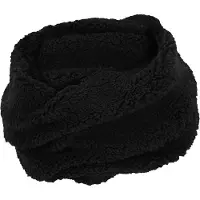 Sarlini - Colsjaal dames - Teddy Wol - Zwart - One Size