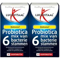 Lucovitaal 2x Bioticomel Mix van 6 Bacteriënstammen 30 kauwtabletten